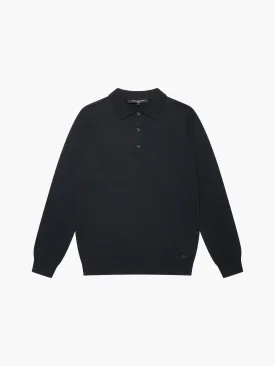 3 Button Knit Polo Shirt