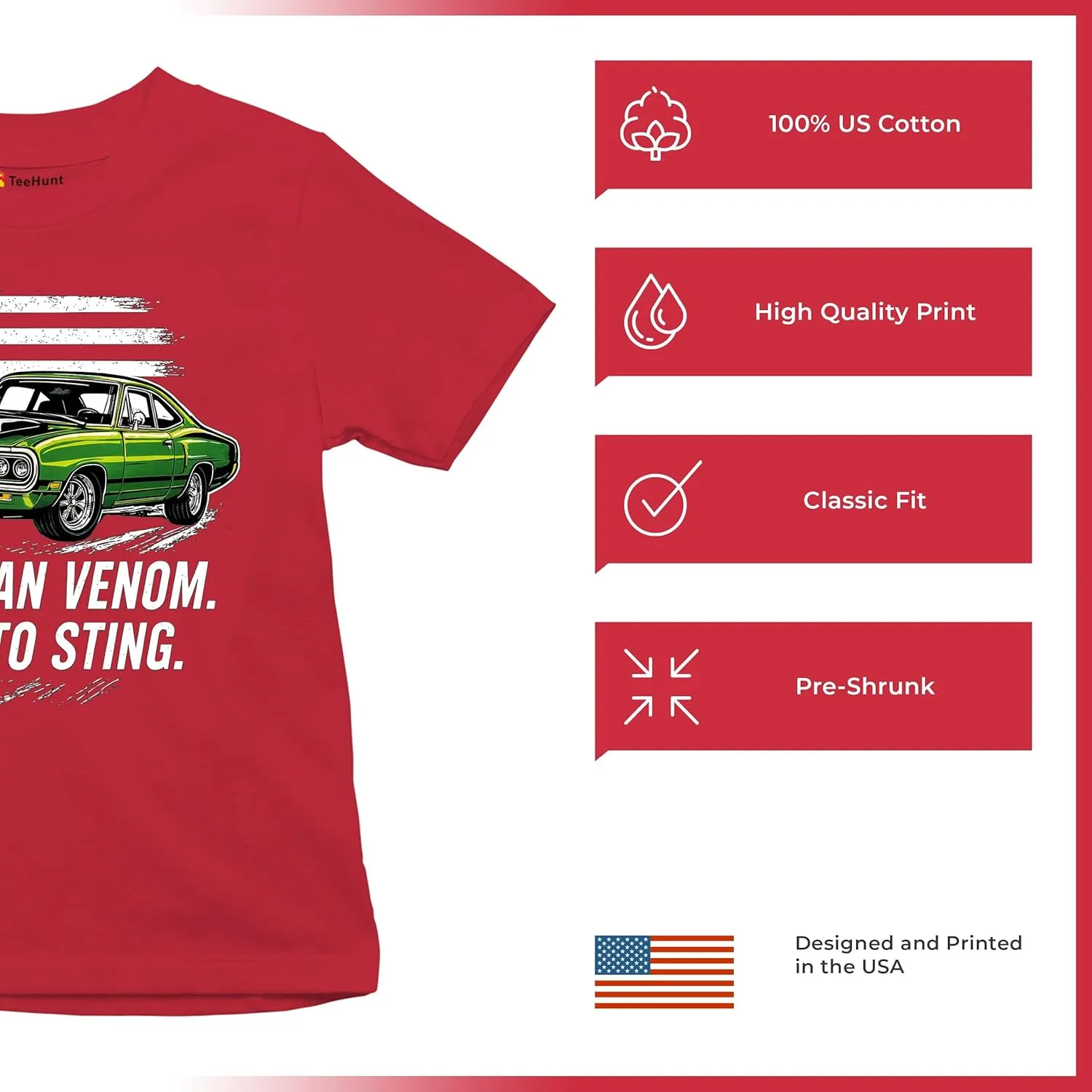 American Venom Muscle Car Youth Short Sleeve T-Shirt