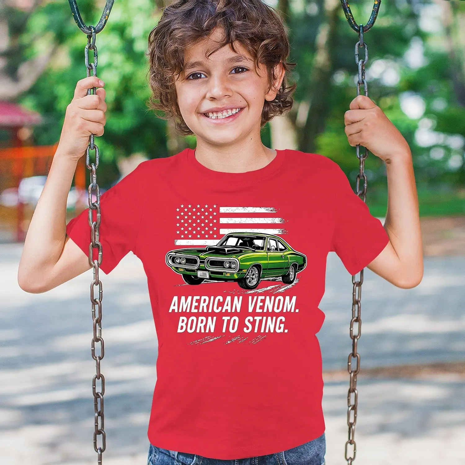 American Venom Muscle Car Youth Short Sleeve T-Shirt