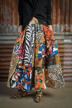 Animal Patchwork Skirt