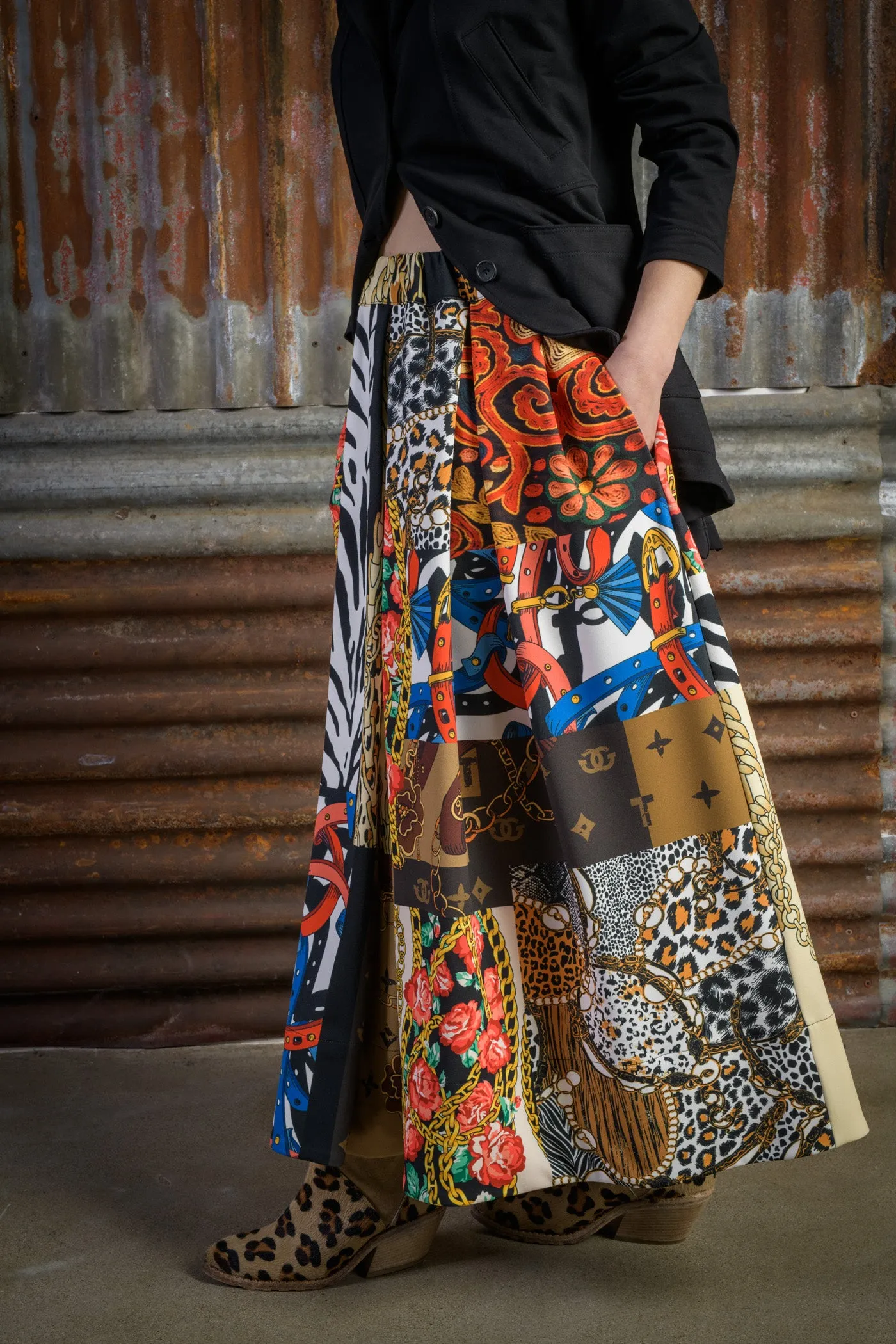 Animal Patchwork Skirt