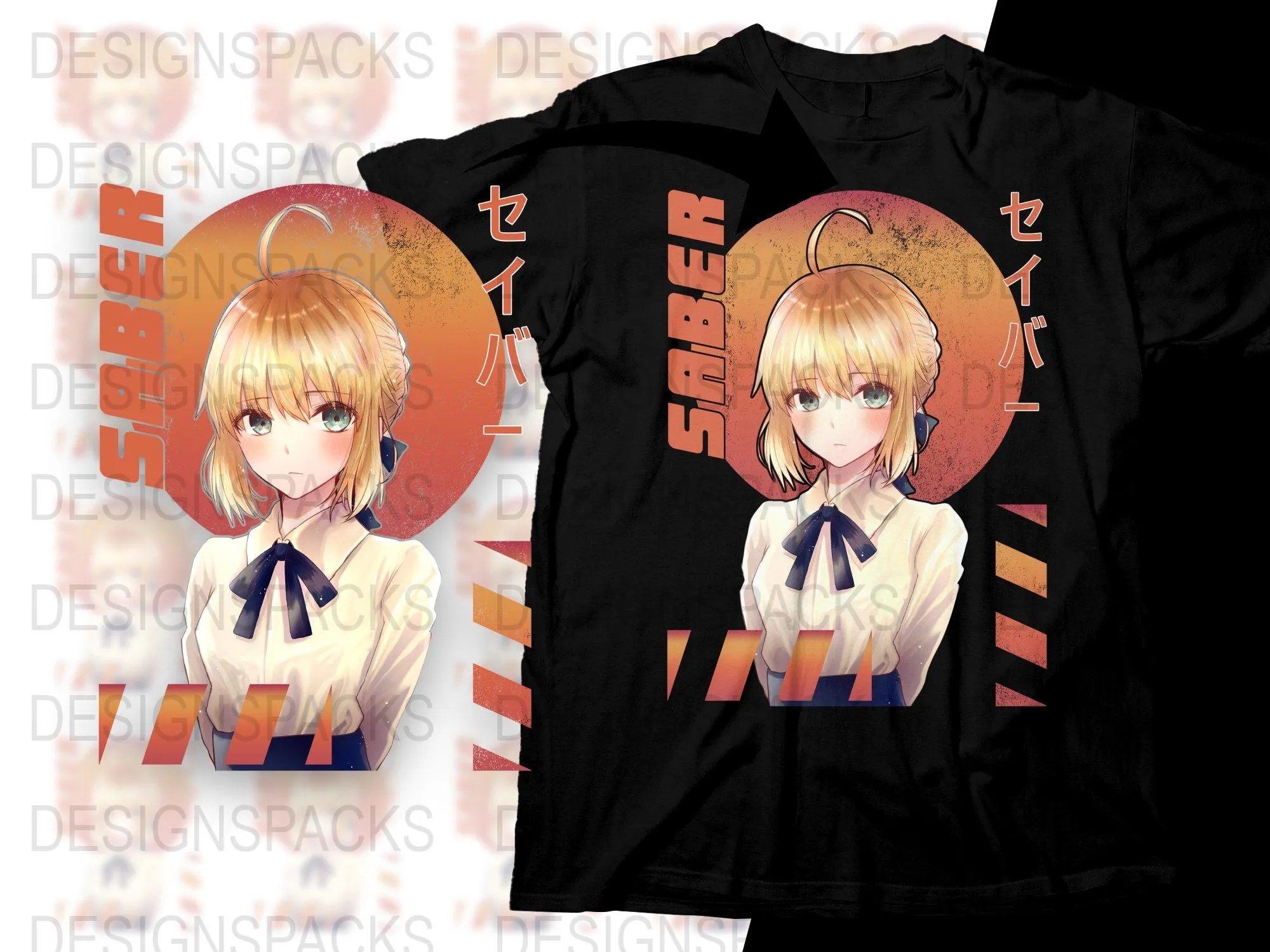 Anime Saber Graphic Png Digital Download
