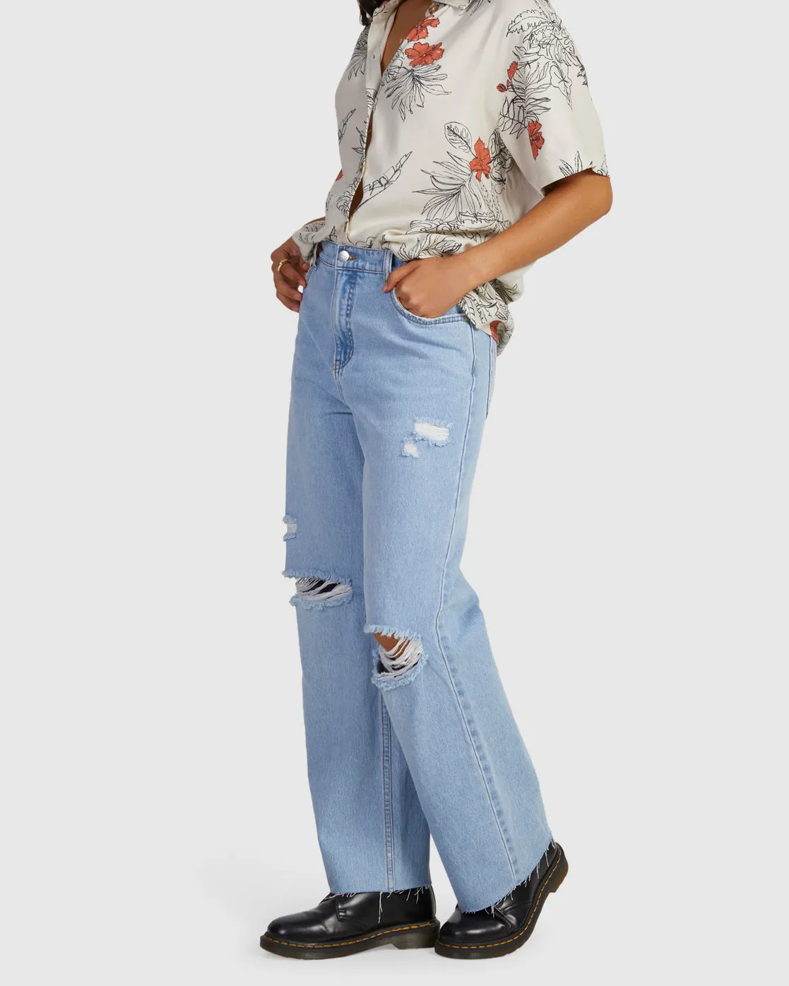 Anthem Ripped Denim Jeans - Ice Blue