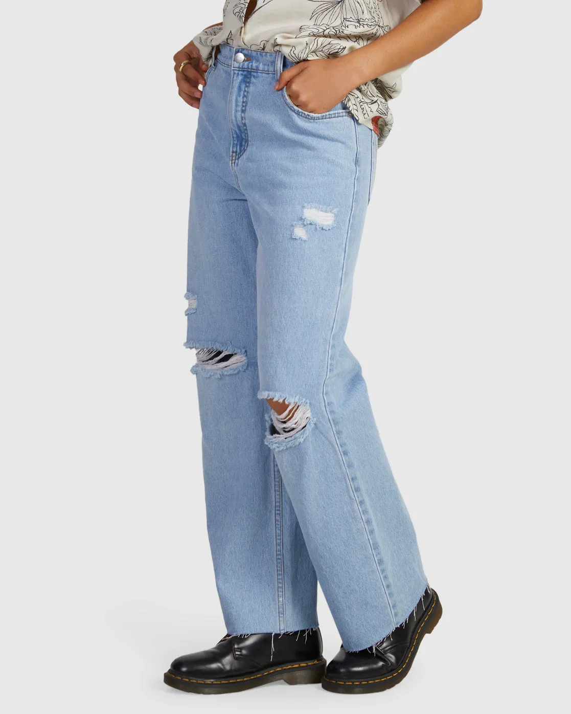 Anthem Ripped Denim Jeans - Ice Blue