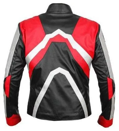 Avengers Endgame Quantum Realm Genuine Real Leather Jacket Red