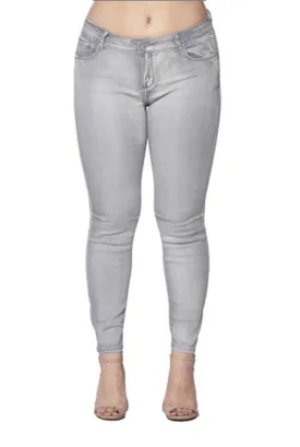 Basic Grey Jeans Plus Sizes