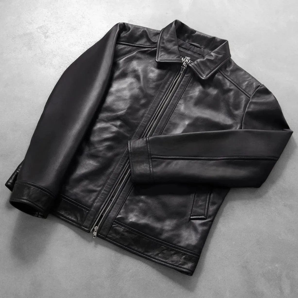 BIKER-1441 MUSH Black Leather Jacket