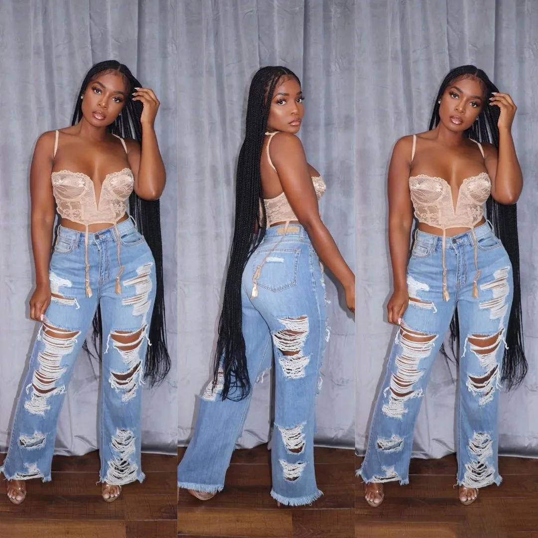 Burnt Ripped Jeans（CL10716）