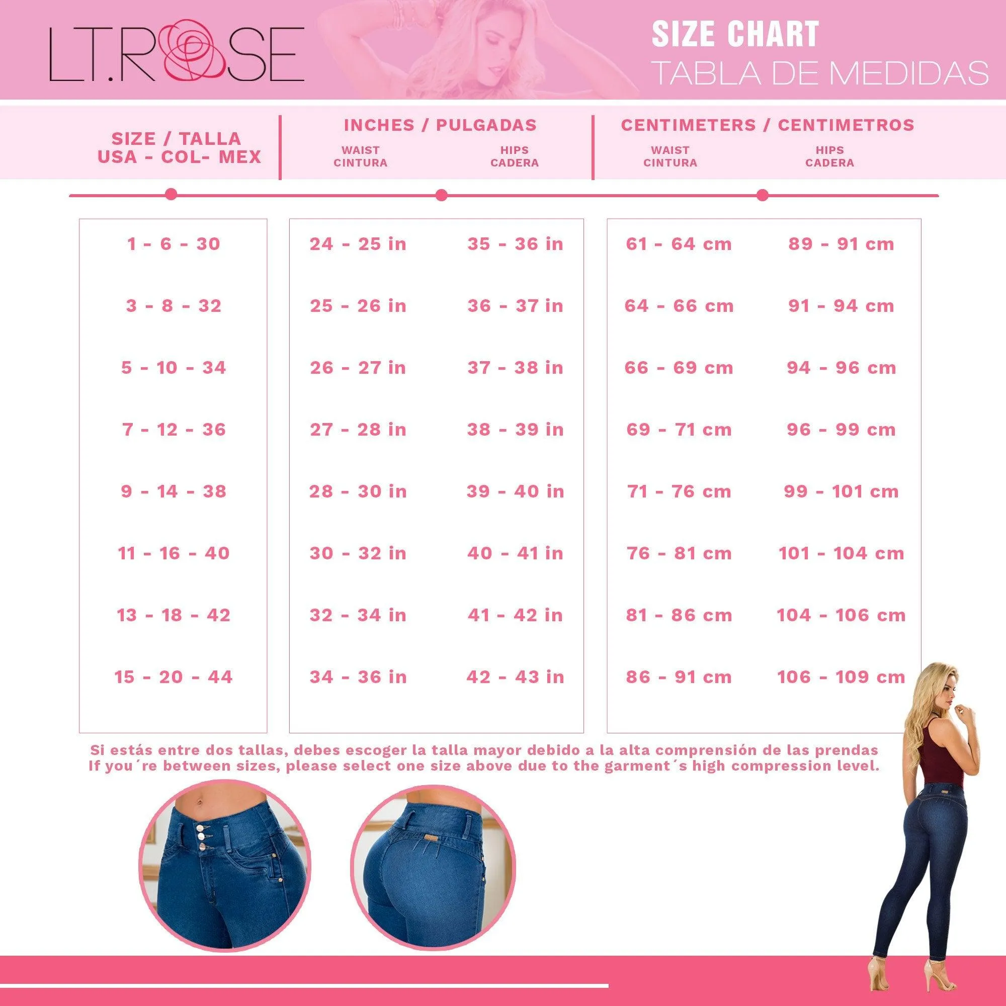 Butt Lifter Colombian Skinny Jeans for Women Laty Rose IS3004