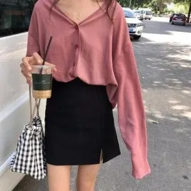 Casual Buttoned Shirt With Loose Fit
