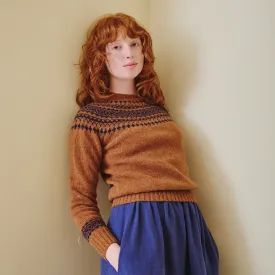 Classic Fair Isle Jumper - Sienna & Navy