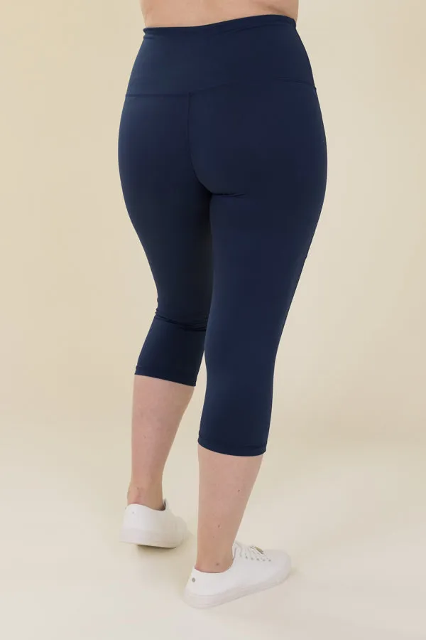Comfort Max Navy 2 Pocket Cropped Leggings
