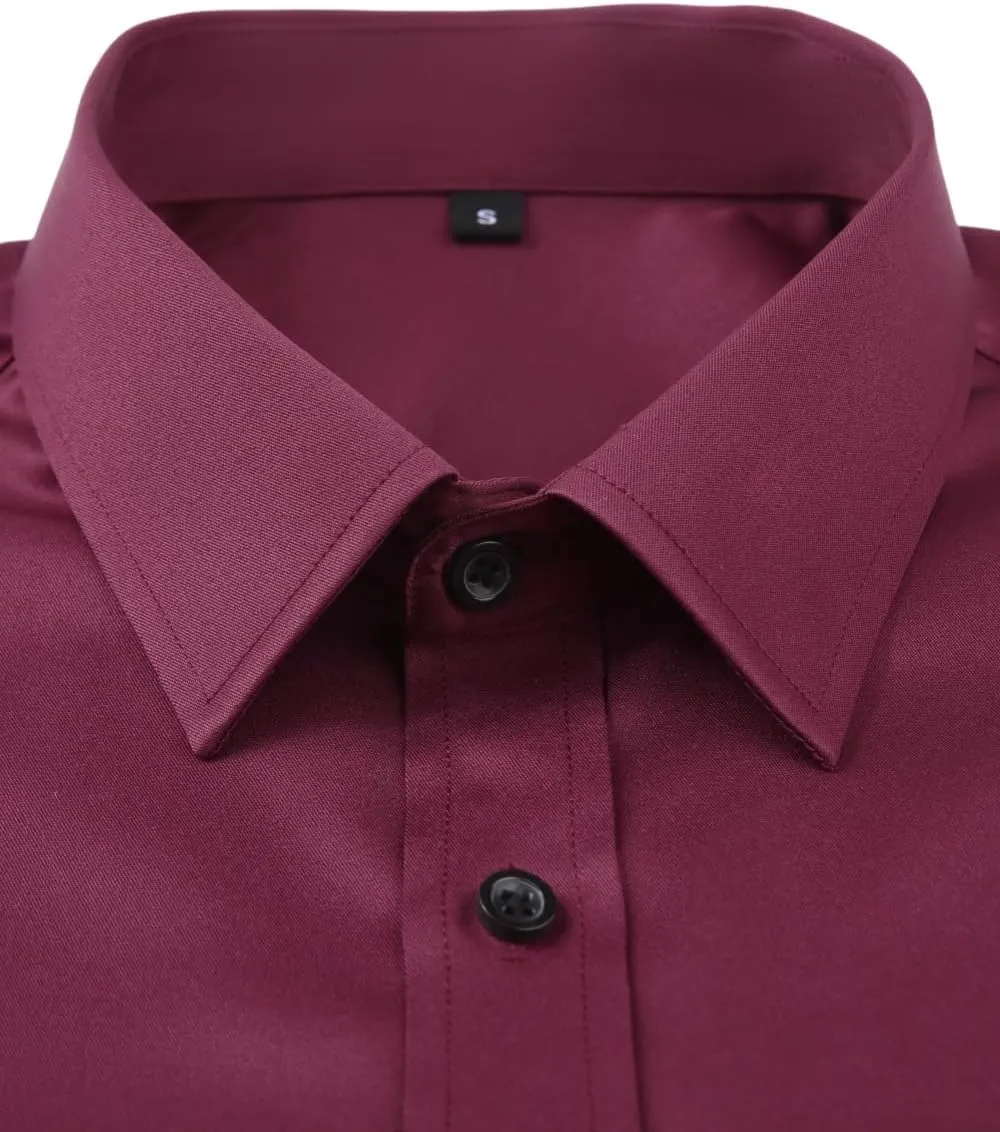 corfty Men Long Sleeve Dress Shirt - Regular Fit Stretch Free-Wrinkle Button Down Shirt