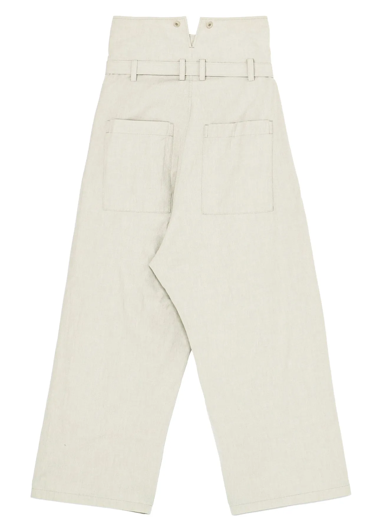 COTTON CHAMBRAY HIGH WAIST PANTS