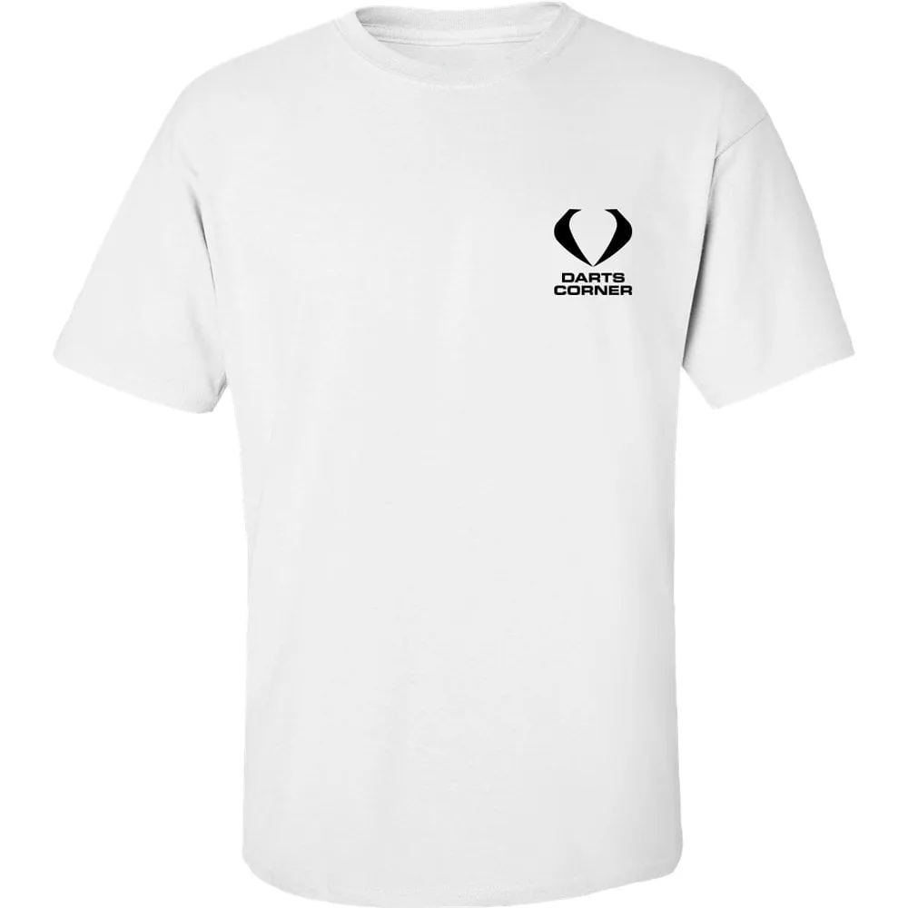 Darts Corner T Shirt - with DC Logo - White