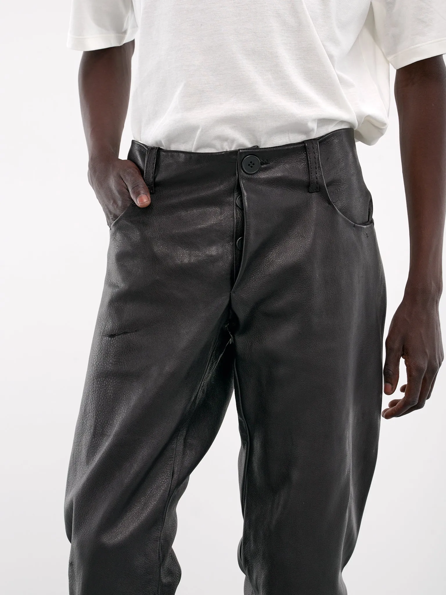 Deer Leather Trousers (JLR2-DEER-BLACK)