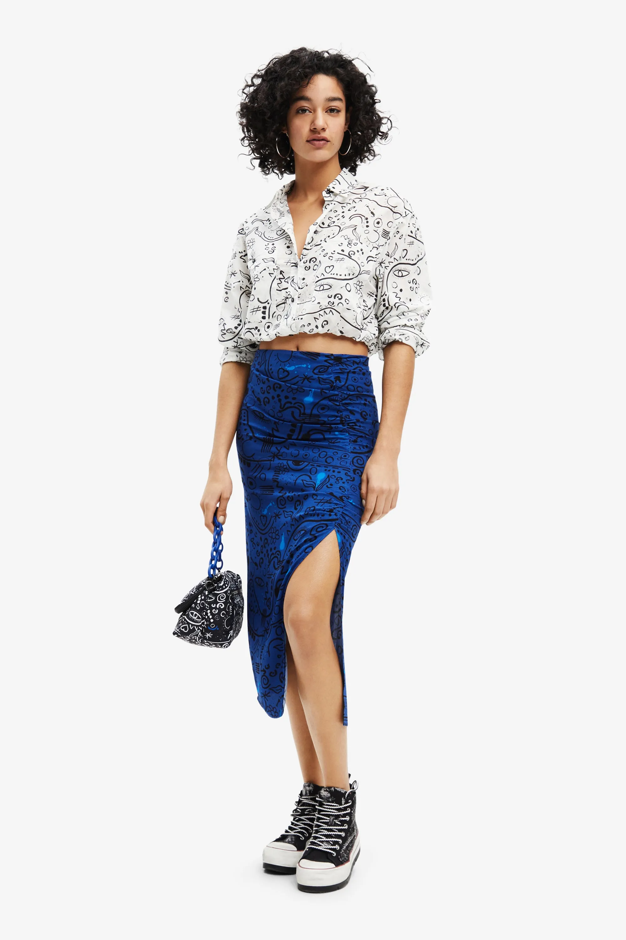 Desigual Hand Drawn Print Shirt