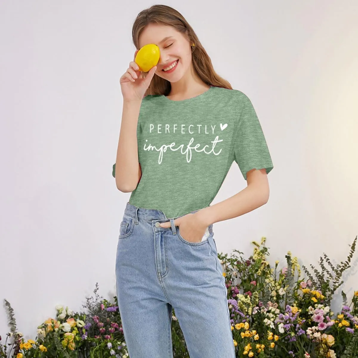 Funny Saying Shirts for Women Love Heart Graphic Tees Cute Letter Print Casual Short Sleeve Inspirational Tee Tops