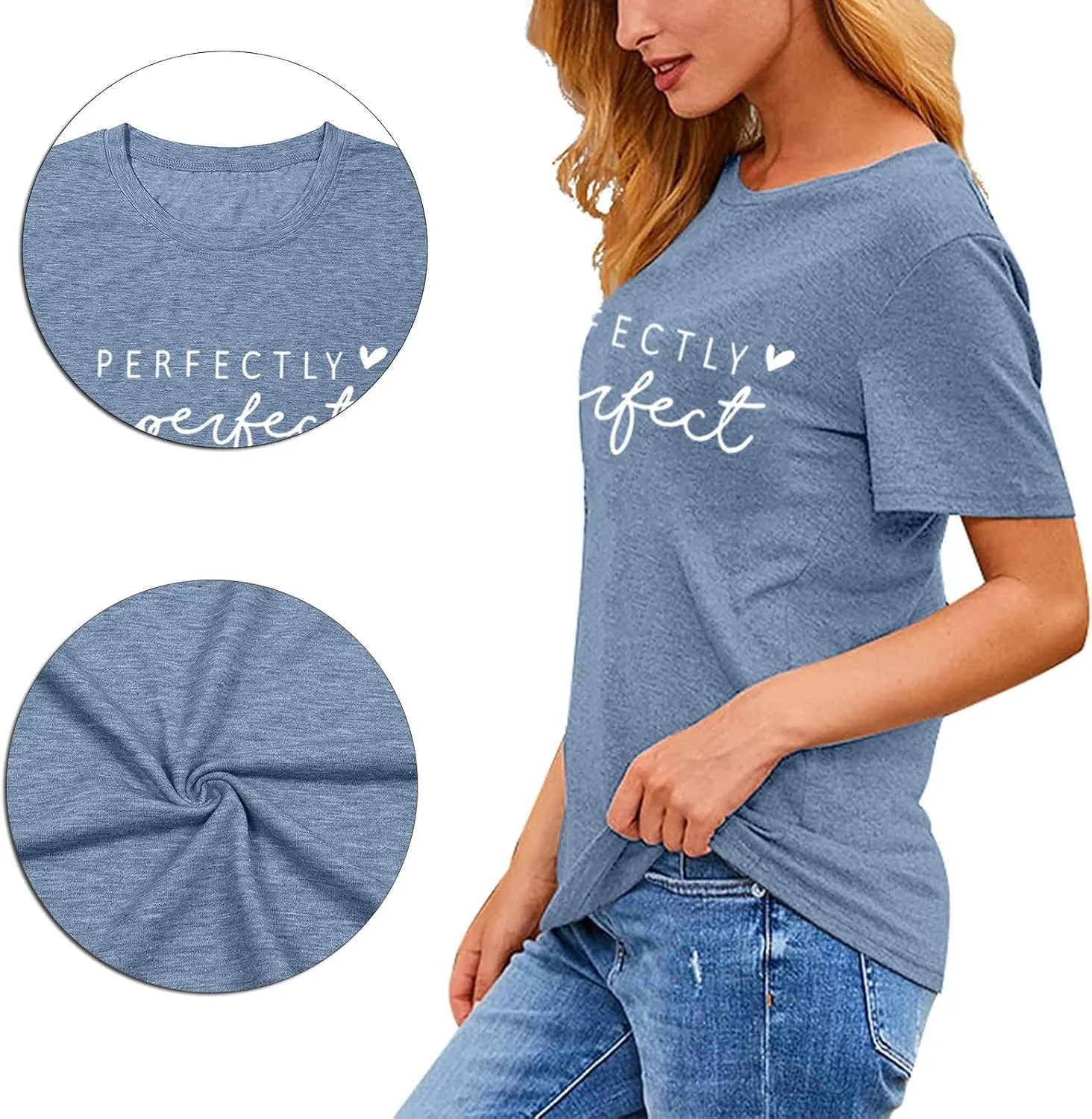 Funny Saying Shirts for Women Love Heart Graphic Tees Cute Letter Print Casual Short Sleeve Inspirational Tee Tops