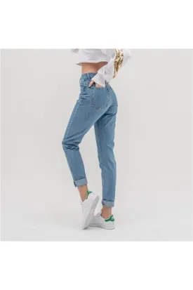 High Waist Boyfriend Jeans