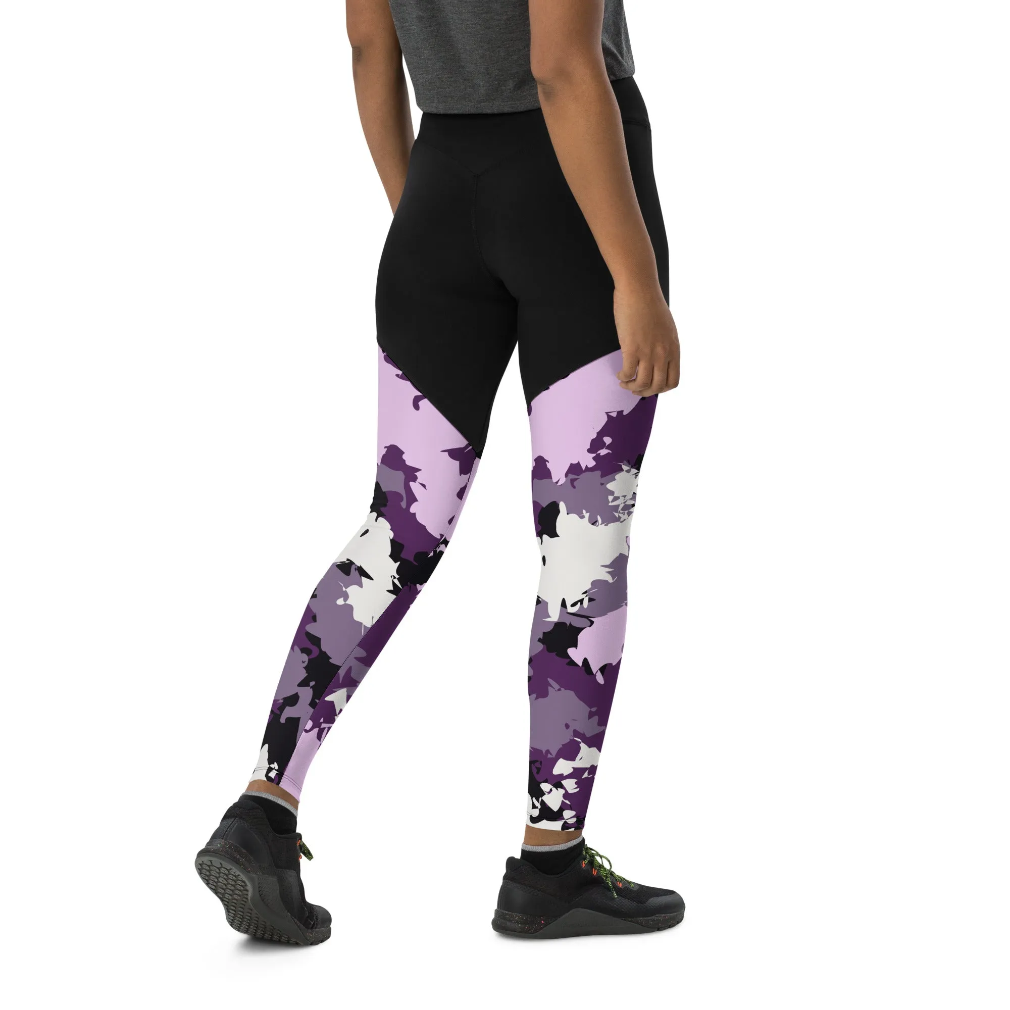 Humble Sportswear™ Trinity Mauve Sports Compression Leggings