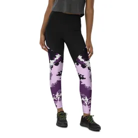 Humble Sportswear™ Trinity Mauve Sports Compression Leggings