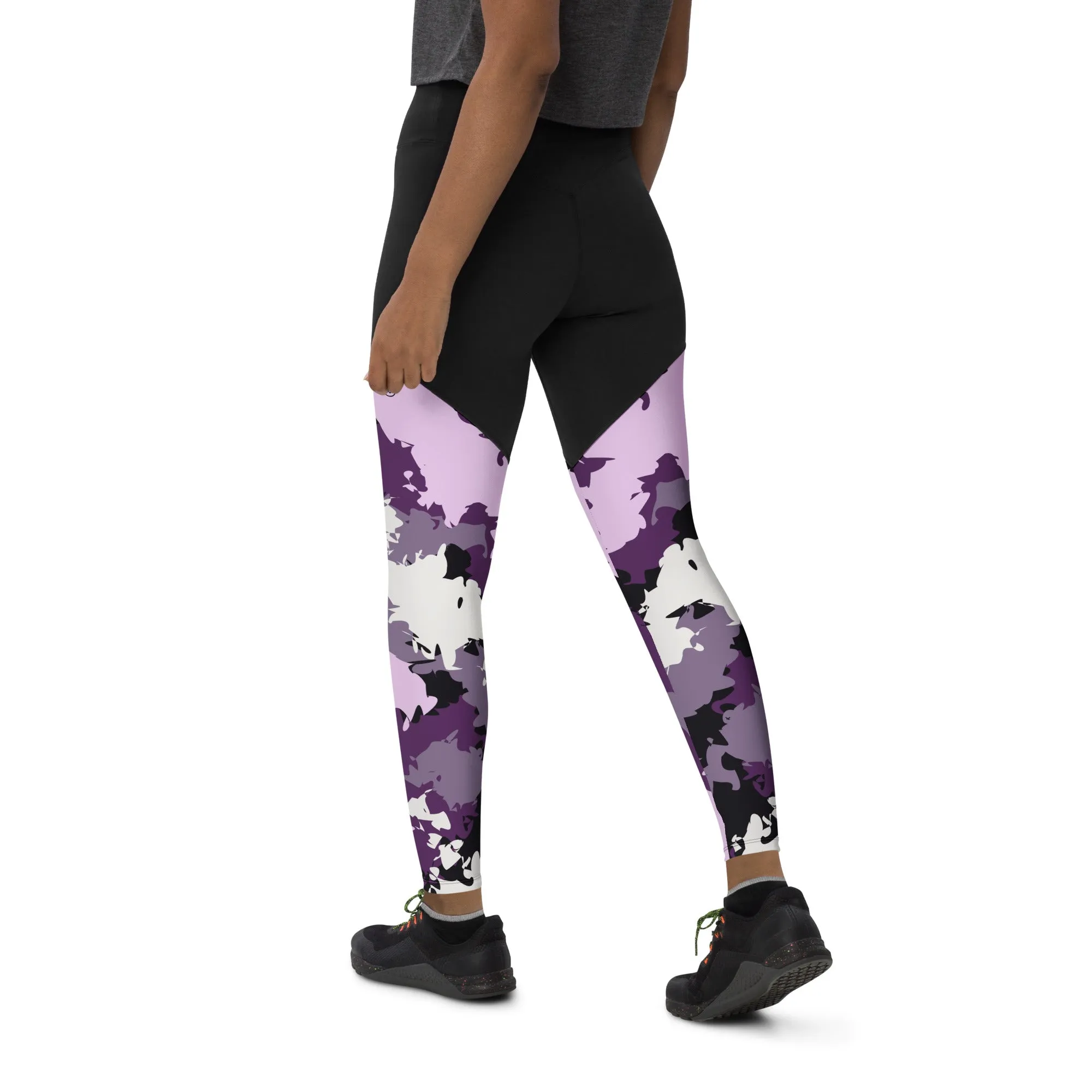 Humble Sportswear™ Trinity Mauve Sports Compression Leggings