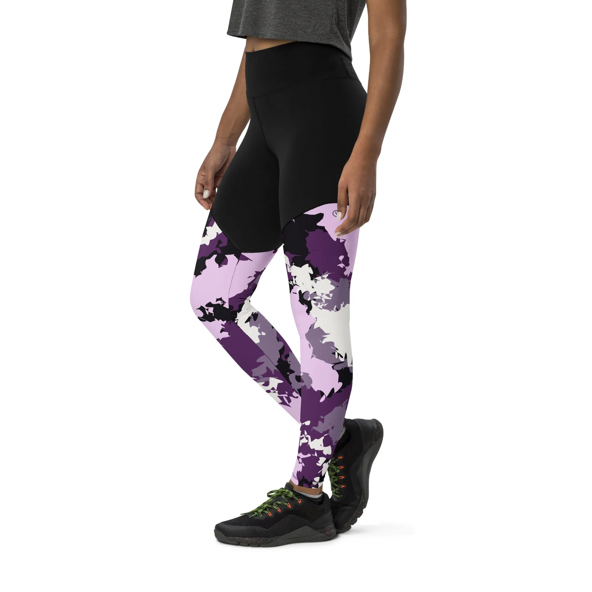 Humble Sportswear™ Trinity Mauve Sports Compression Leggings