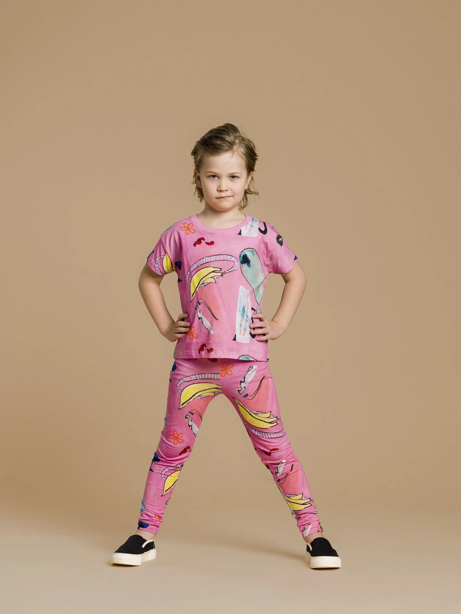 Kids' Blair T-Shirt Holy Bananas Pink