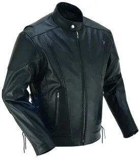 Knucklehead laced Side Leather Jacket