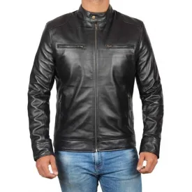Lambskin Motorcycle Men Leather Jacket