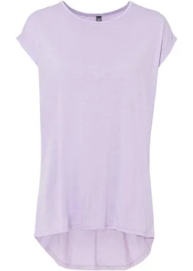 Long Shirt with Rounded Edge Rainbow, Lilac