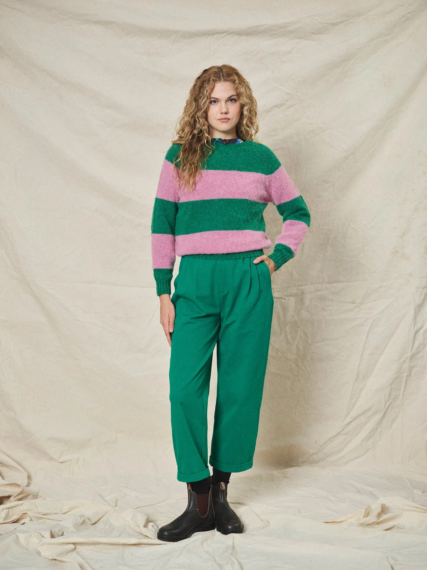 Lowie Pixie   Pink Stripe Scottish Jumper