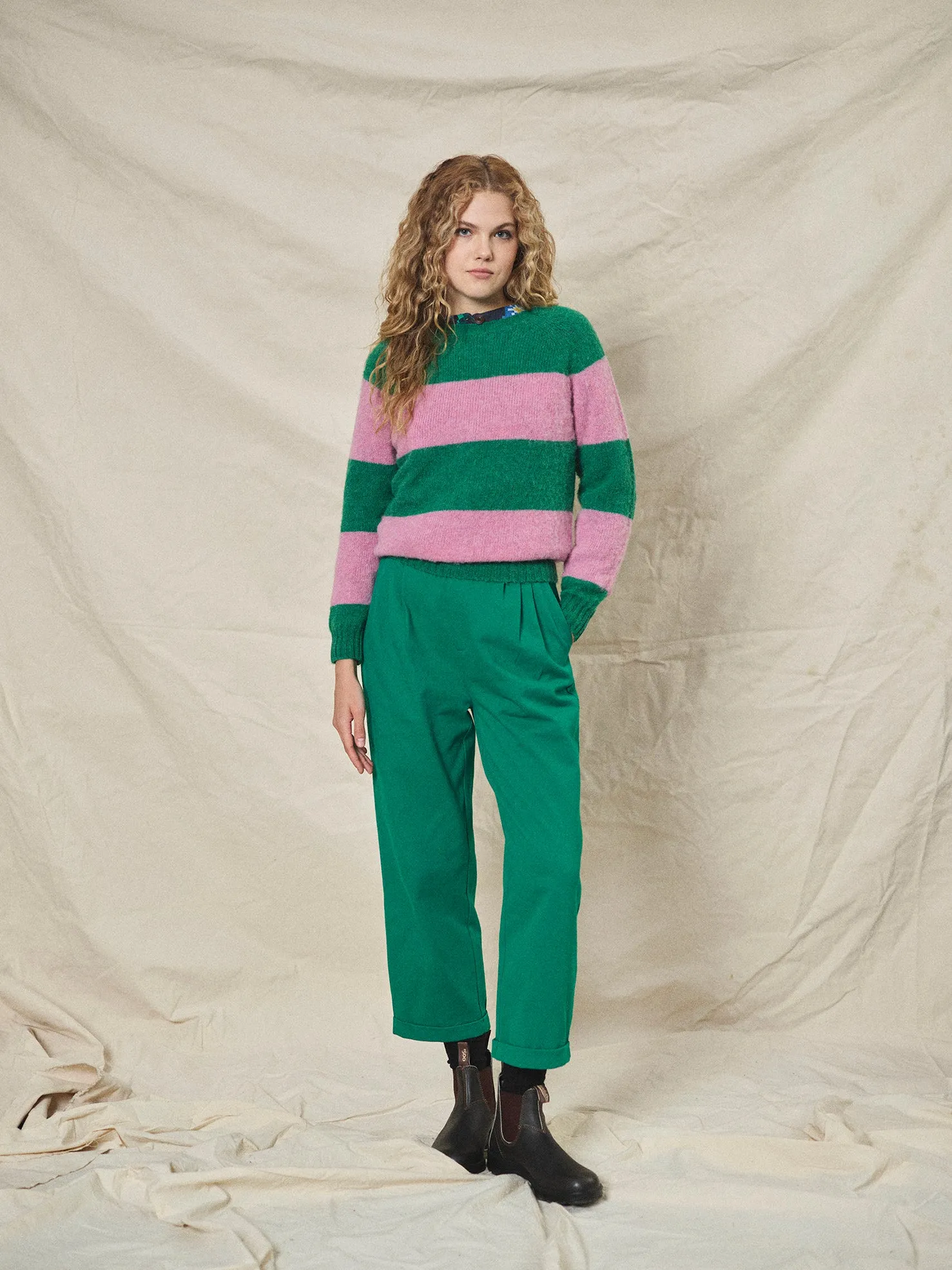Lowie Pixie   Pink Stripe Scottish Jumper