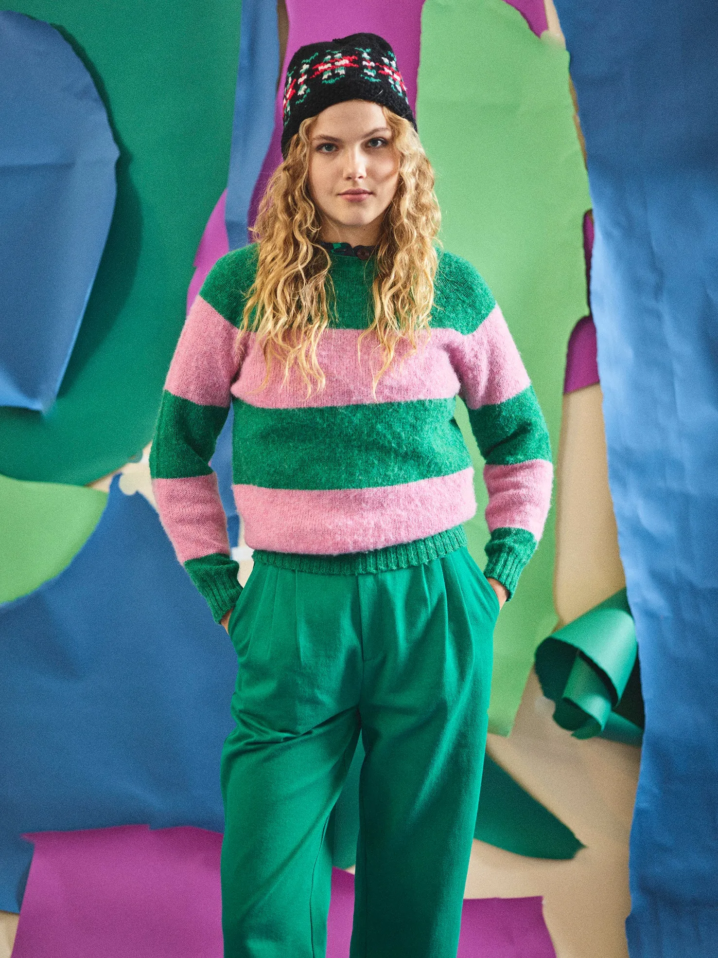 Lowie Pixie   Pink Stripe Scottish Jumper