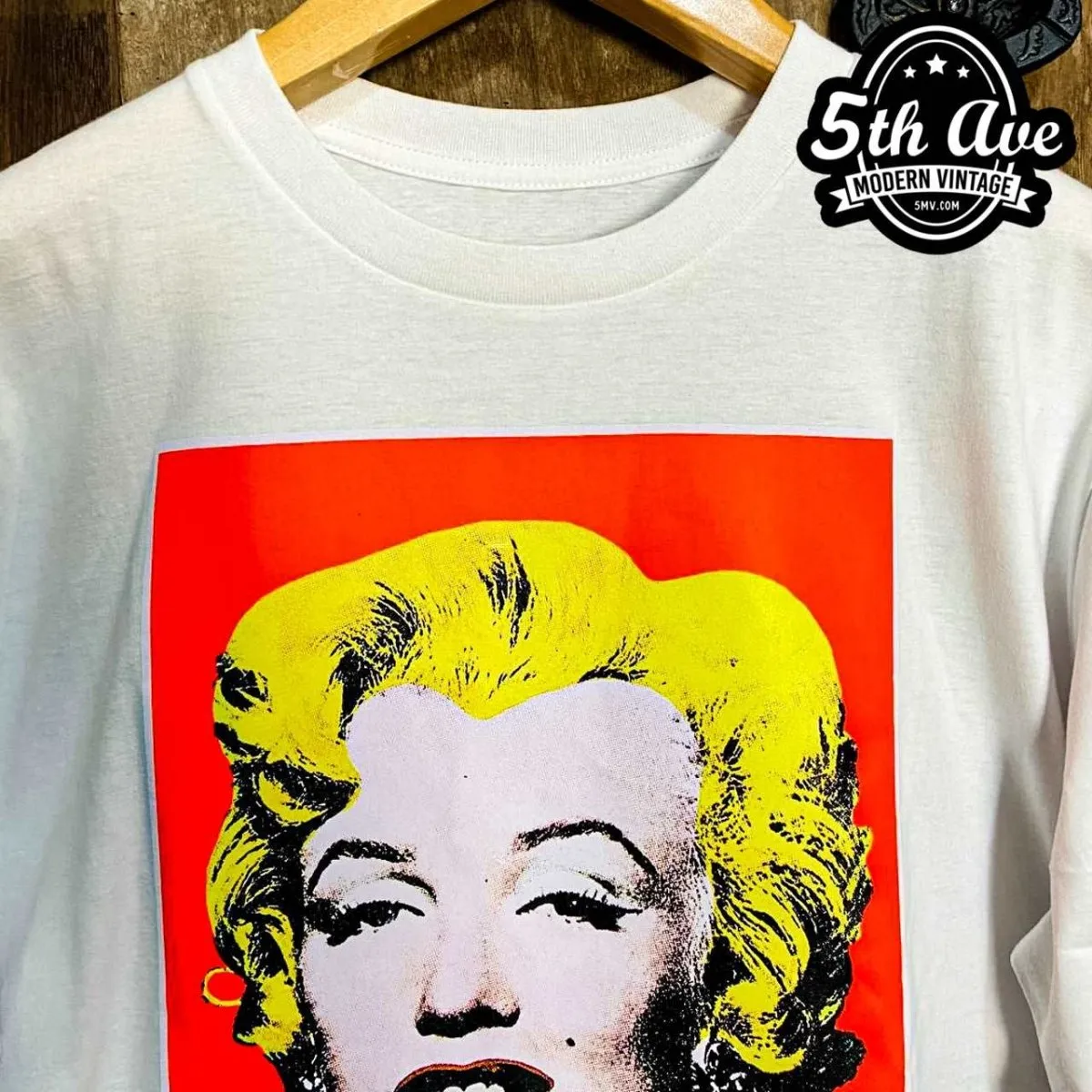 Marilyn Monroe Andy Warhol Signature Art Cotton T-Shirt