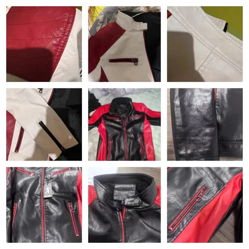 Men's Faux Leather Motorcycle Jacket