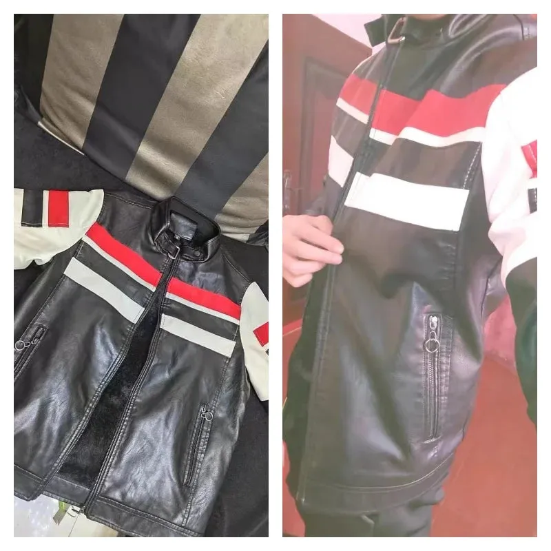 Men's Faux Leather Motorcycle Jacket