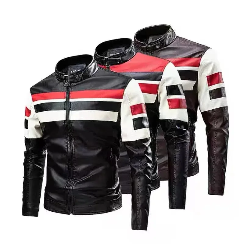 Men's Faux Leather Motorcycle Jacket