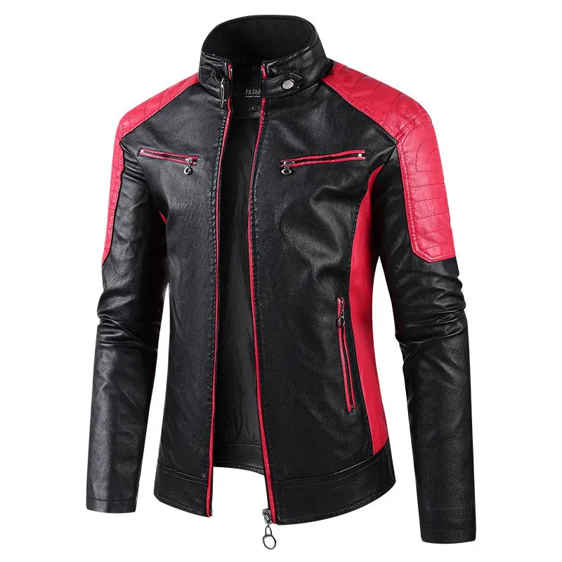 Men's Faux Leather Motorcycle Jacket