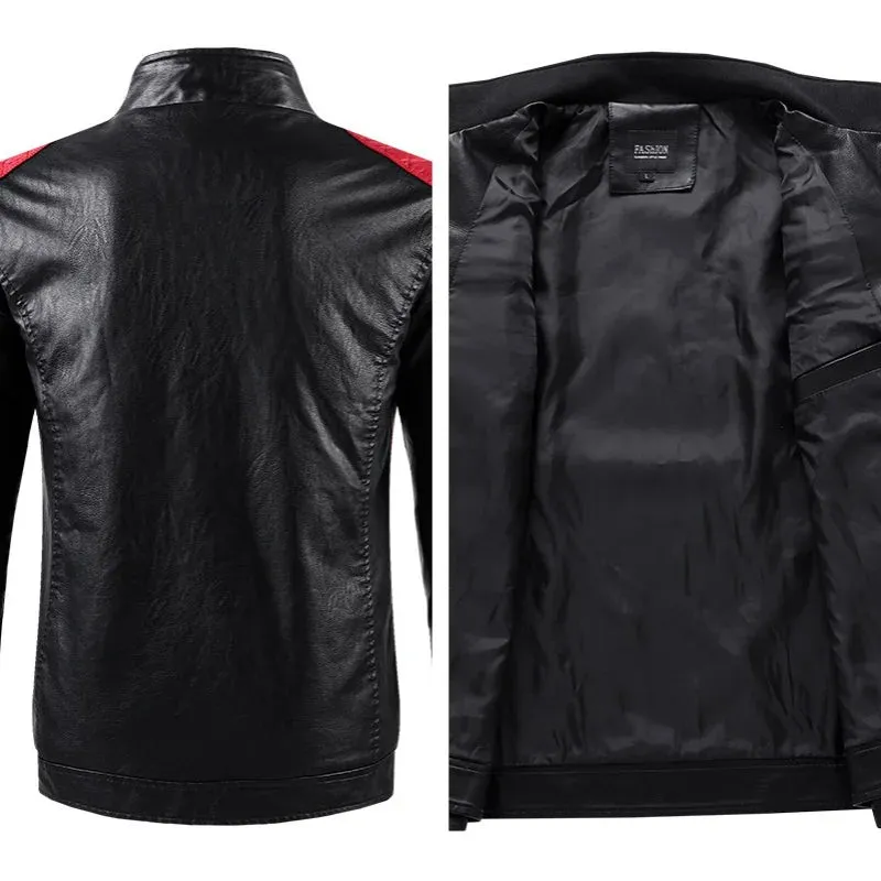 Men's Faux Leather Motorcycle Jacket