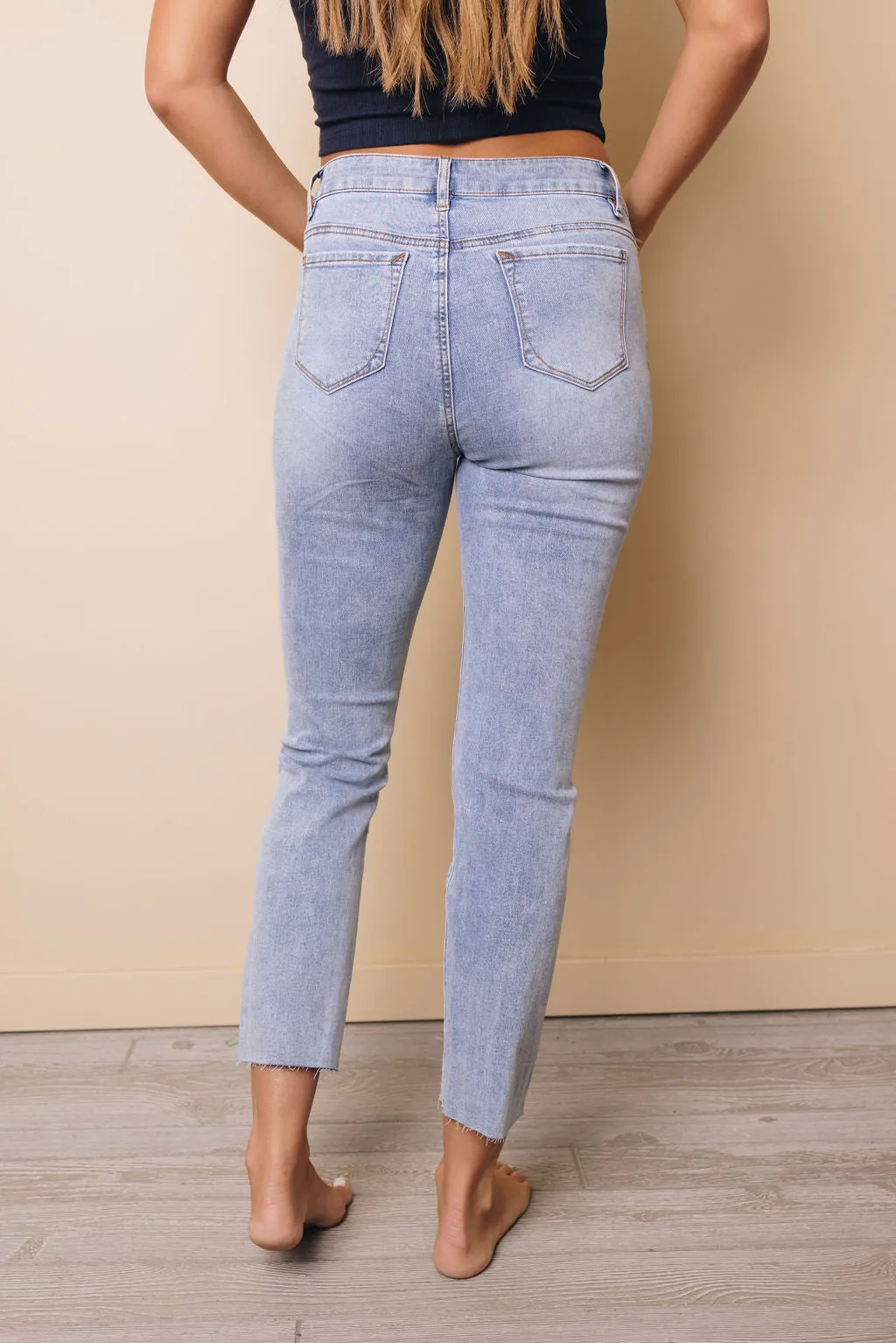 Michelle Ripped Straight Jeans