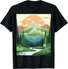 Minimalist mountain landscape T-Shirt