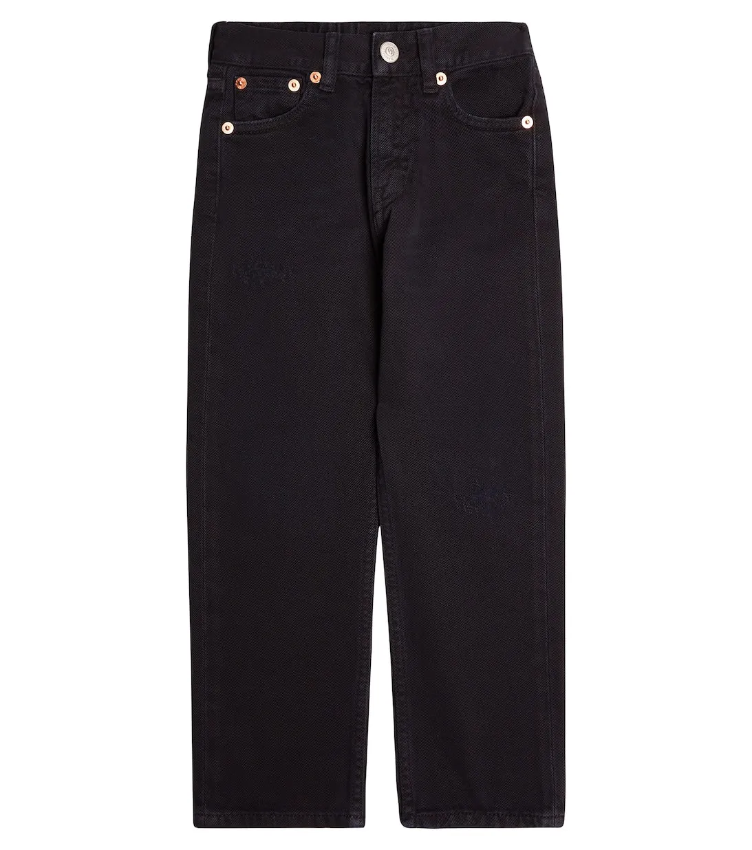 MM6 Maison Margiela Ripped Straight Fit Jeans, Black