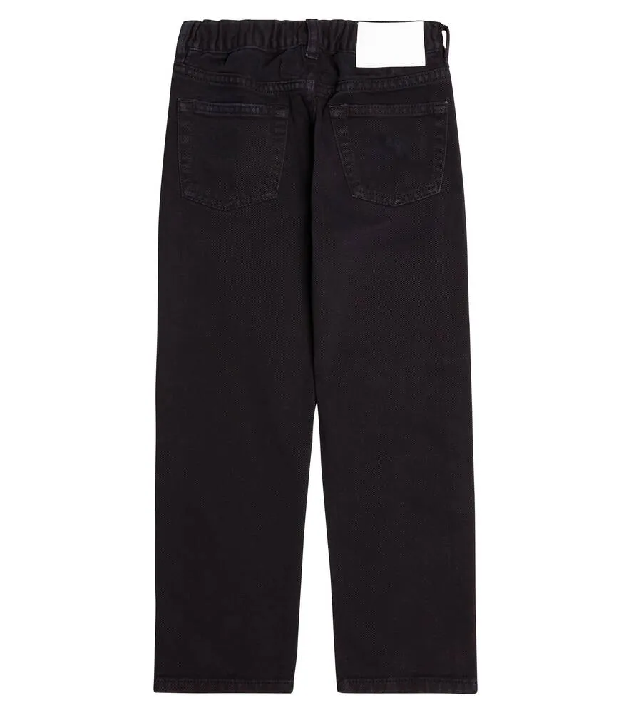 MM6 Maison Margiela Ripped Straight Fit Jeans, Black