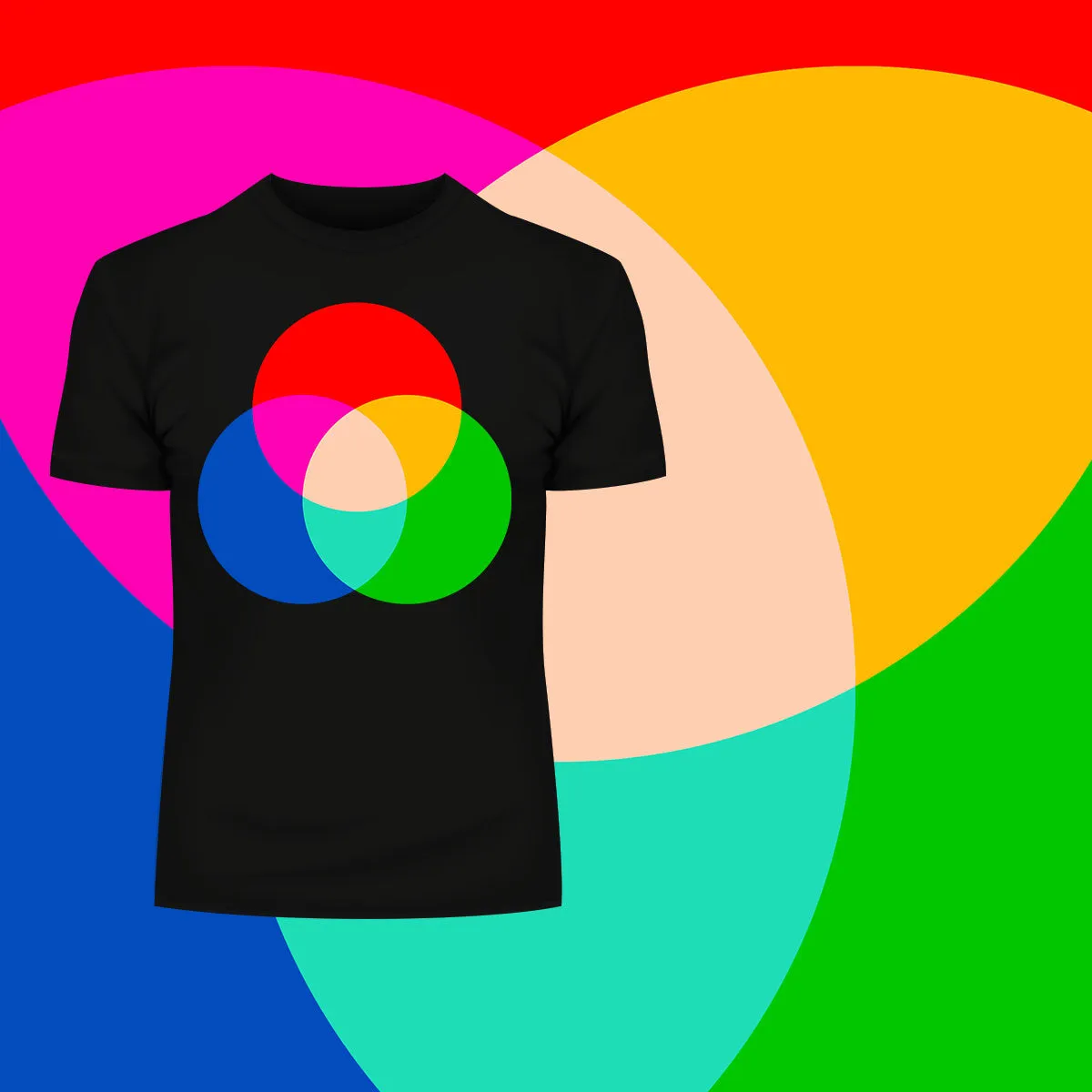 Modern Geometric Elements - Line Dots & Shapes Printed t-shirts Unisex Sample 07