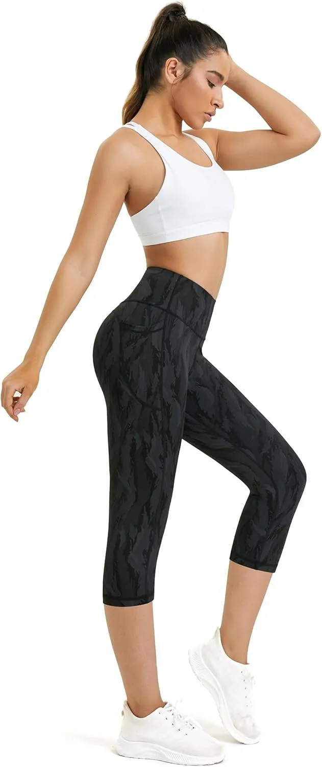 Munvot Womens Leggings Tummy Control Yoga Pants,Capri Leggings for Women high Waisted Leggings