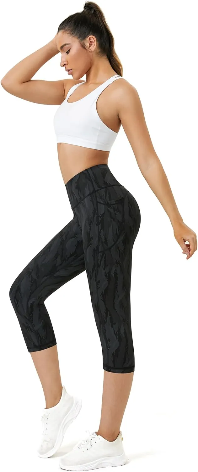 Munvot Womens Leggings Tummy Control Yoga Pants,Capri Leggings for Women high Waisted Leggings