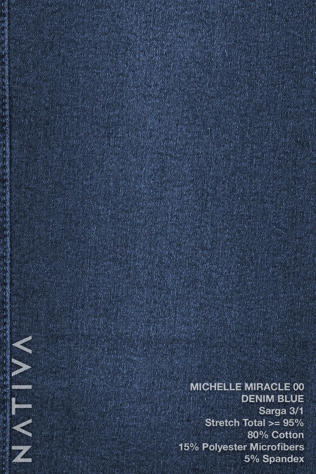 NATIVA, STRETCH JEANS. MICHELLE MIRACLE 00 DENIM BLUE, High Shaping Capacity, Extreme Motion, Hi-Rise Super Skinny Jeans