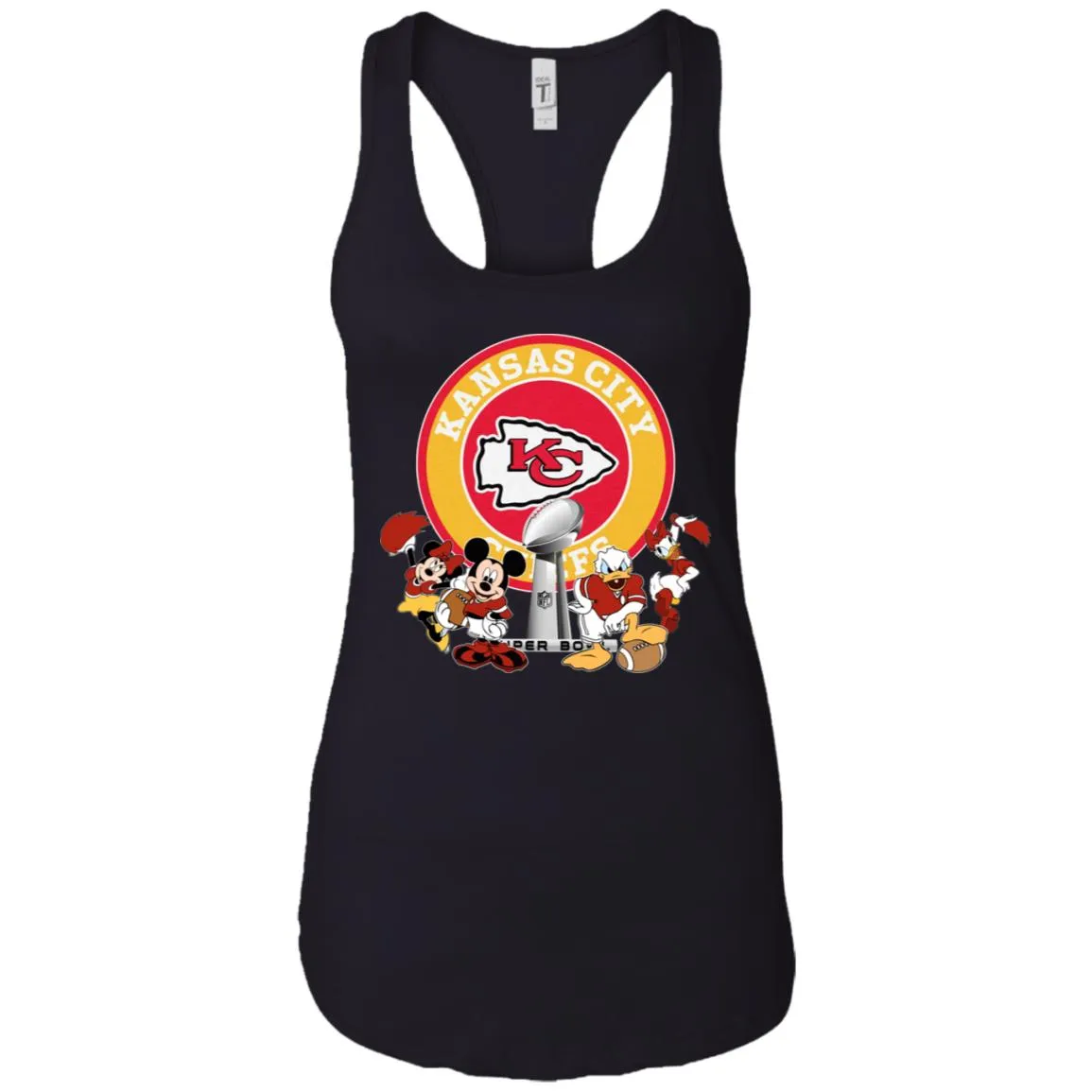Nfl – Kansas City Chiefs Super Bowl 2019 Mickey Mouse Minnie Mouse Donald Duck Daisy Duck Football Women Tank Top